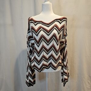 Mi Ami‎ Chevron Patterned Women's Sweater Size XL